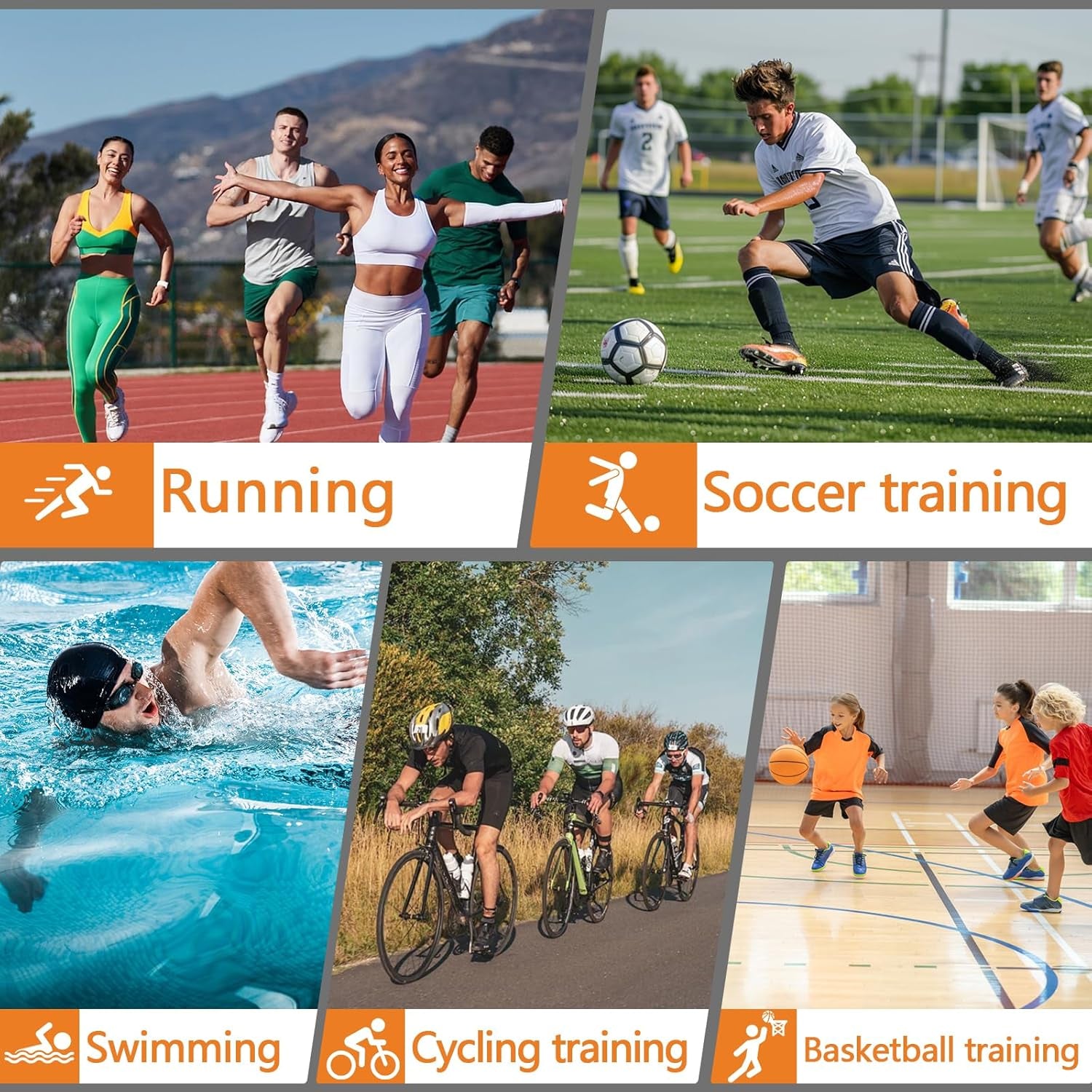 Stopwatch Timer Lap Split Digital Stopwatch with Clock Calendar Alarm, Large Display Stop Watch for Sports Kids Coaches Swimming Running