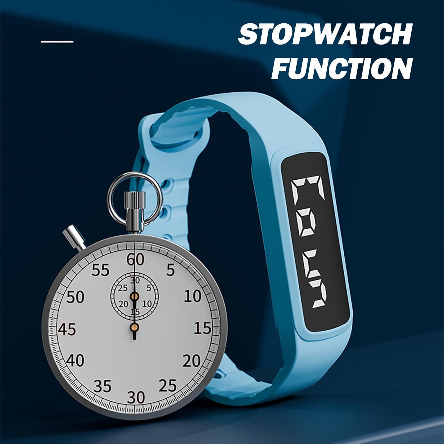 No Bluetooth No APP Fitness Watch Pedometer Calorie Counter Vibrate Alarm Activity Tracker IP65 Water Resistance Digital Watch