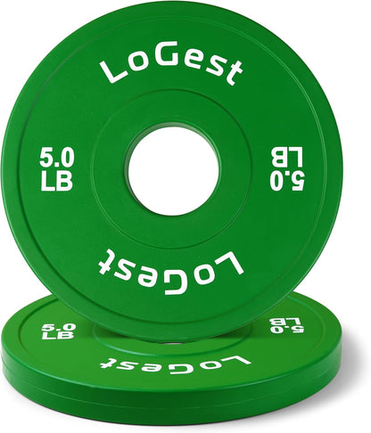 Pair Olympic Plates - Barbell Weights Set of 2 Weight Plates for Olympic Bars Perfect for Strength Training Plates Exercise Balance Increase Available in 0.50LB 1.25LB 2.5LB 5LB 7.5LB 10LB Weight Plate